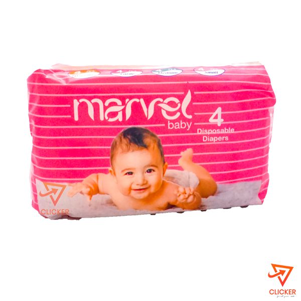 Clicker product 4Pcs MARVEL Baby Disposable Diapers -small-3-6kg 50