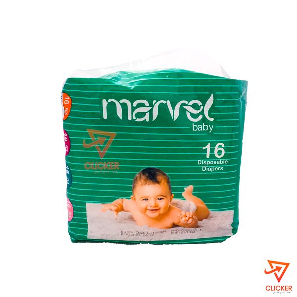 Clicker product 16Pcs MARVEL Baby Disposable Diapers -medium-6-10 kg 51