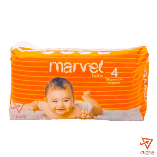 Clicker product 4Pcs MARVEL Baby Disposable Diapers -xtra large-13-17kg 54