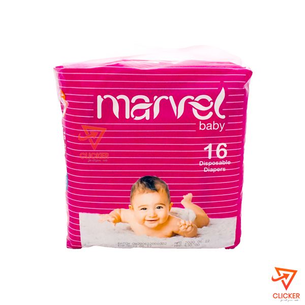 Clicker product 16Pcs MARVEL Baby Disposable Diapers -large-10-13kg 55