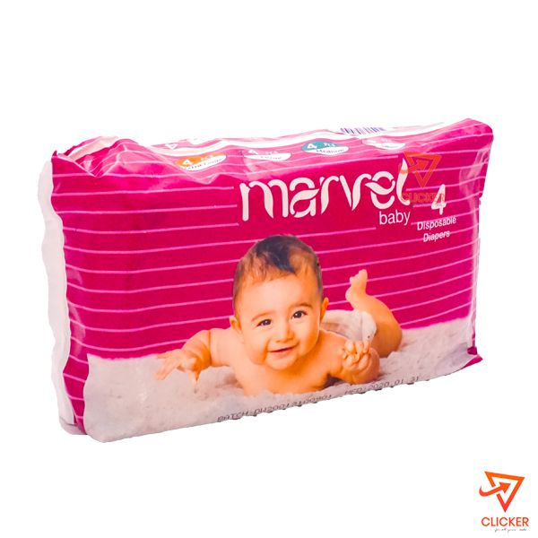 Clicker product 4Pcs MARVEL Baby Disposable Diapers -large-10-13kg 56