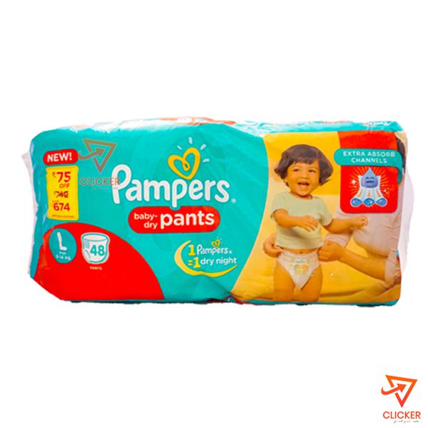 Clicker product 48pcs PAMPERS baby dry pants Large-9-14 kg 68
