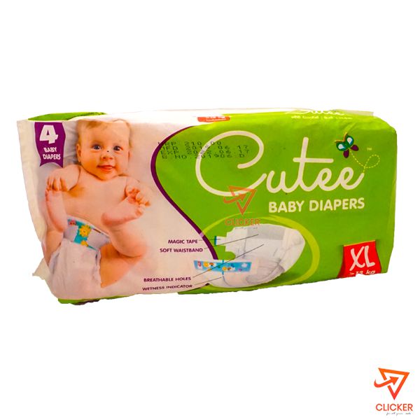 Clicker product 4pcs CUTEE Baby Diapers XL 7 -13 kg 35