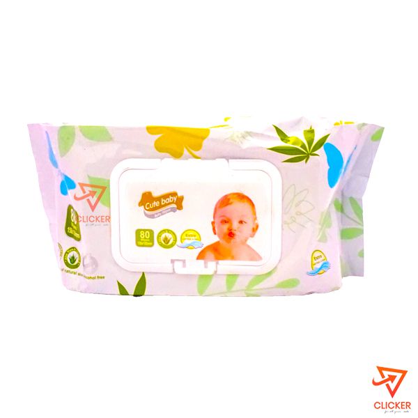Clicker product 80 pcs CUTE BABY wipes Baby skin care wipes 85
