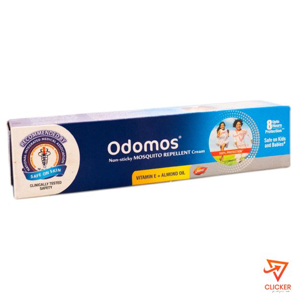 Clicker product 50g ODOMOS non sticky mosqiuto repellent cream with vitamin E and almond 477
