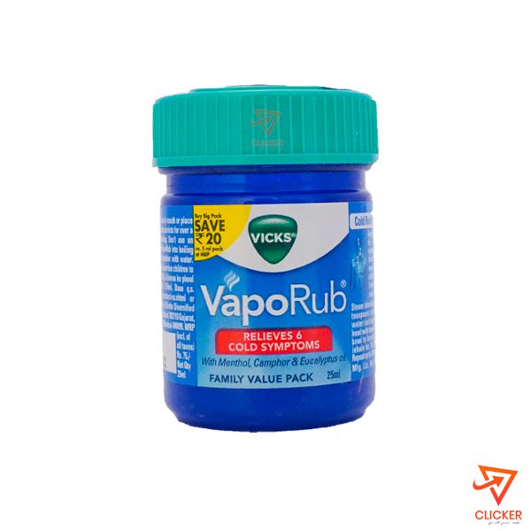 Clicker product 25ml VICKS vapo rub relieves 6 cold symptoms 460