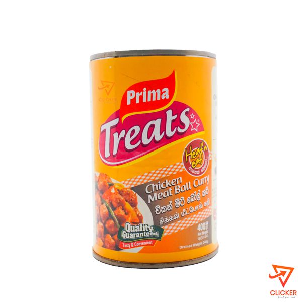 Clicker product 400g prima treats chicken meat balls curry 338