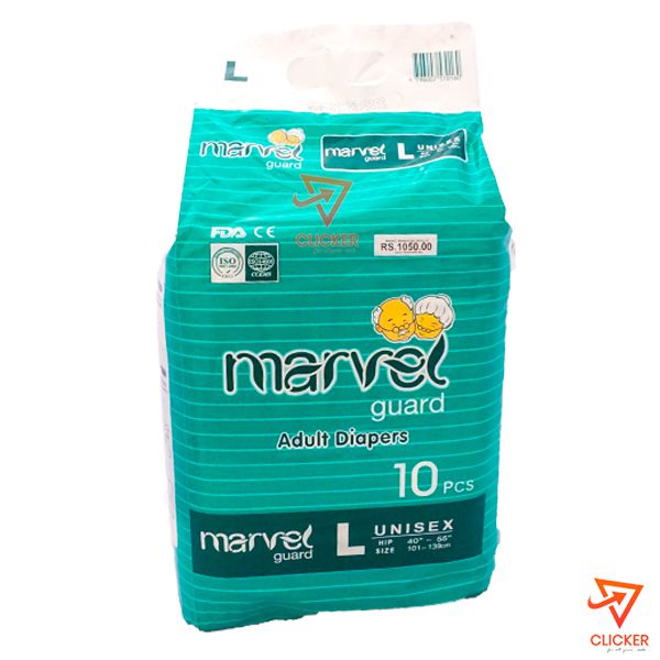 Clicker product 10 Pcs MARVEL Guard Adult Diapers-Large-Hip 40`-55` ,size 101-139cm 239