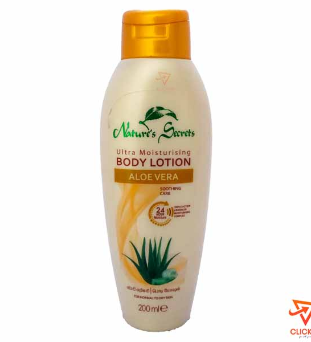 Clicker product 200ml NATURE'S SECRETS ultra moisturising Body Lotion- Aleo vera 758
