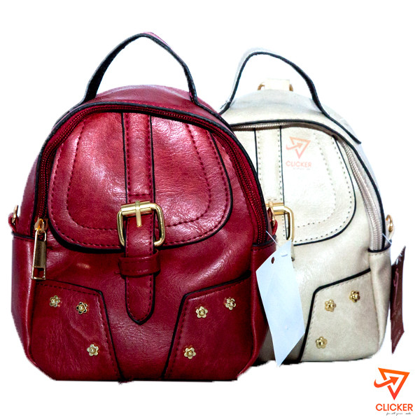 Clicker product LADIES SHOULDER BAG-MAROON&BUTTER-LADYLOVE 1234
