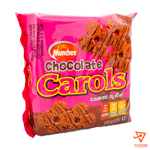 Clicker product 300g MUNCHEE choclate carols cookies 1238