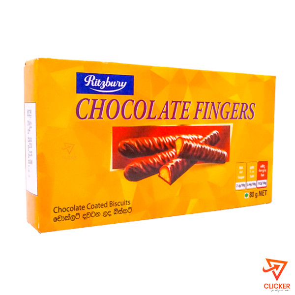 Clicker product 80g  CBL Ritzbury Chocolate fingers Chocolate Coated Biscuits 1241