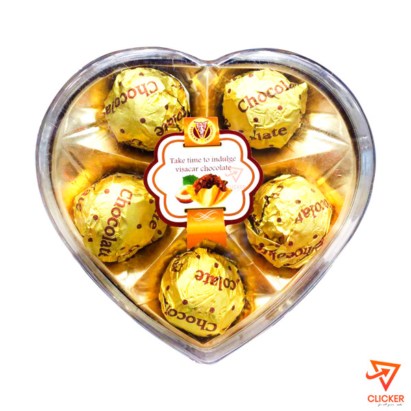 Clicker product 5 Pieces VISACAR Heart Chocolate 1885