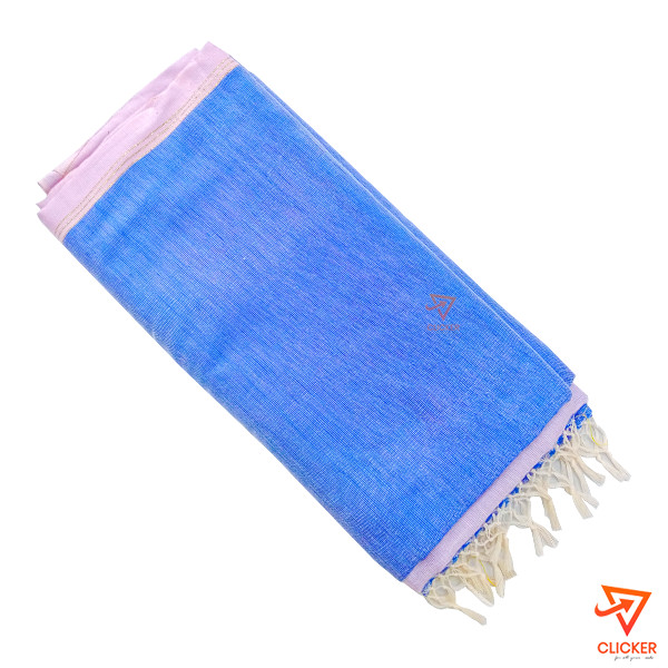 Clicker product Pink and blue fashionable HANDLOOM SAREE 1944