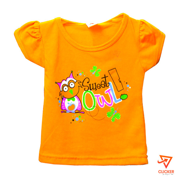 Clicker product SWEET OWL Orange Girl's T-shirt 1993