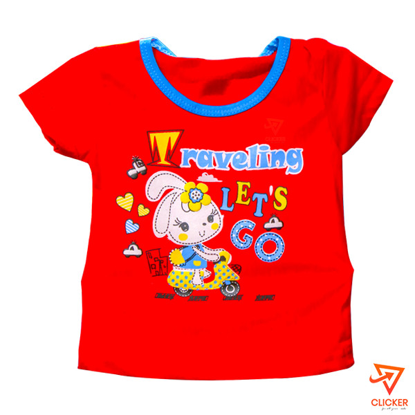 Clicker product CUTE GIRL Red And Blue Girl's T Shirt 2000