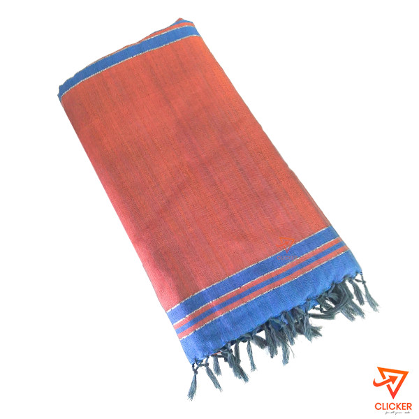 Clicker product BROWN AND BLUE HANDLOOM SAREE 2026
