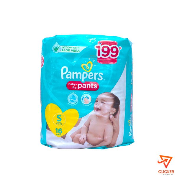 Clicker product 16 PCS PAMPERS BABY DRY PANTS SMALL LOTION WITH ALOEVERA 4-8KG 2427