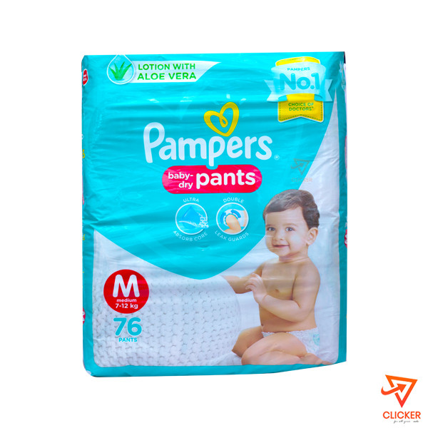Clicker product 76 PCS PAMPERS BABY DRY PANTS LOTION WITH ALOEVERA MEDIUM 7-12KG 2429