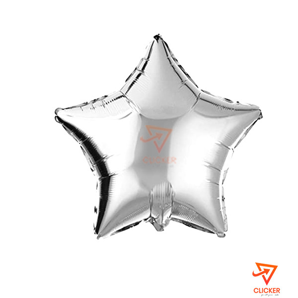 Clicker product STAR SHAPE FOIL BALLOON (18'') SILVER 2556