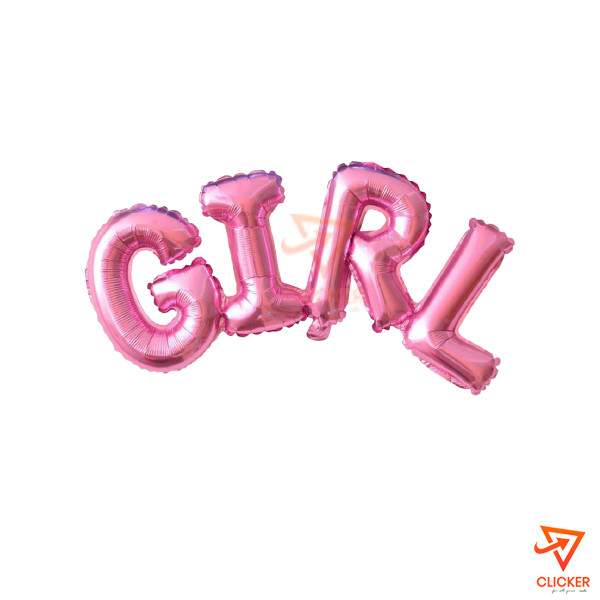 Clicker product "GIRL" FOIL BALLOON THEME (12'') PINK 2665