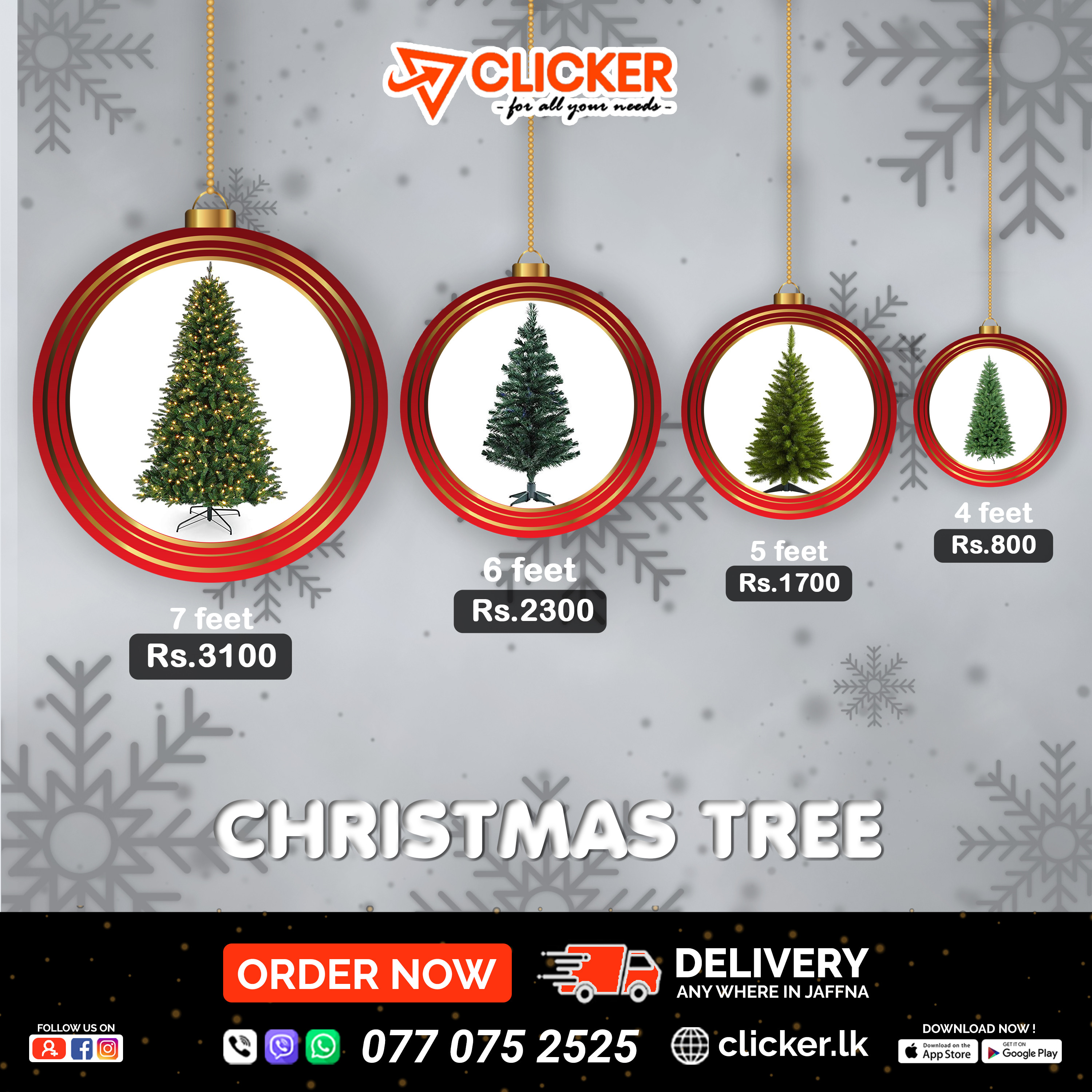 Clicker product CHRISTMAS TREE - 7 FEET 2774