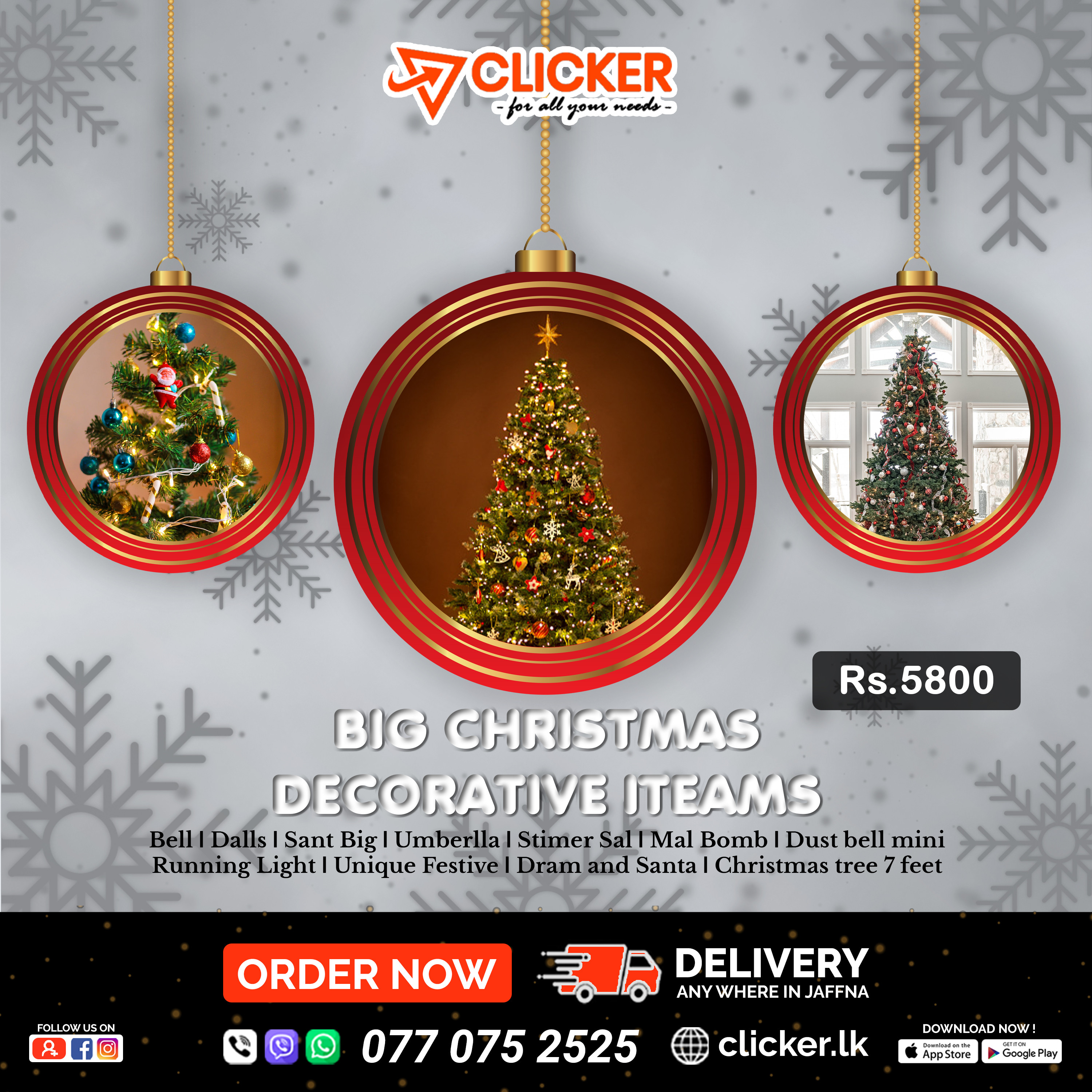 Clicker product BIG CHRISTMAS DECORATIVE ITEAMS 2776
