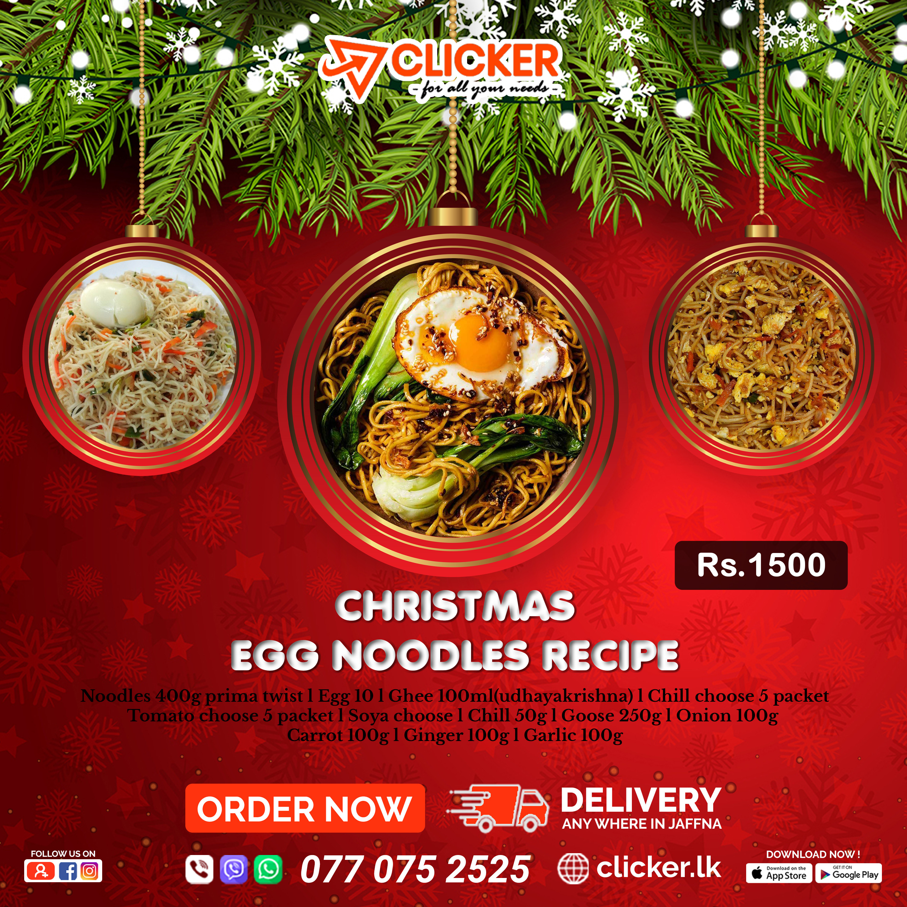 Clicker product CHRISTMAS EGG NOODLES RECIPE 2783