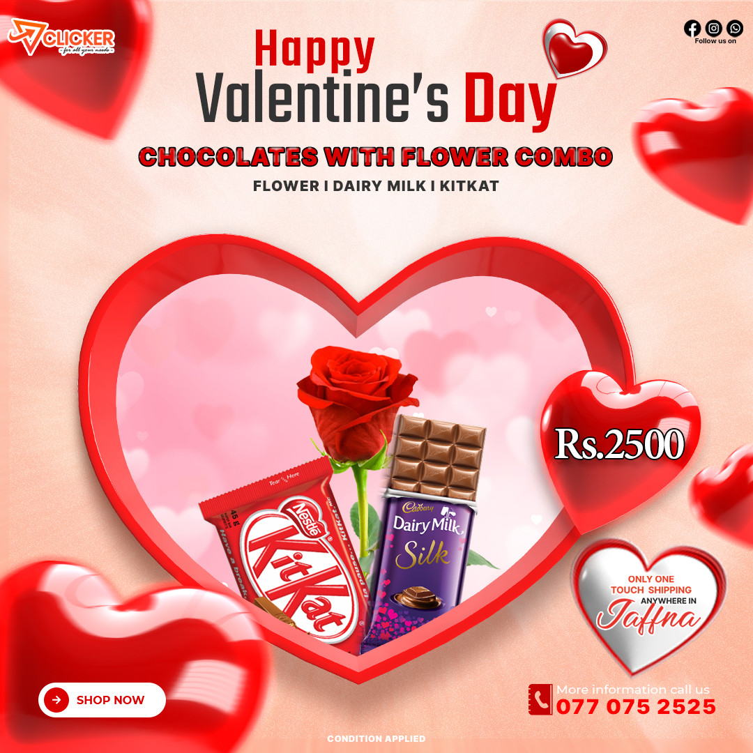 Clicker product CHOCOLATES WITH FLOWER COMBO 3240