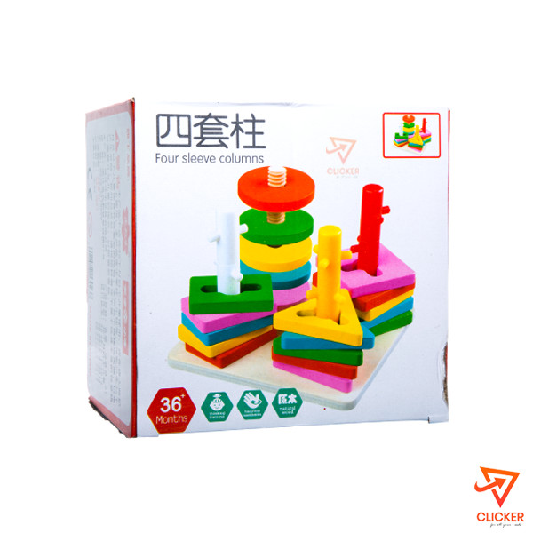 Clicker product WOODEN TOY four sleeve columns 1204