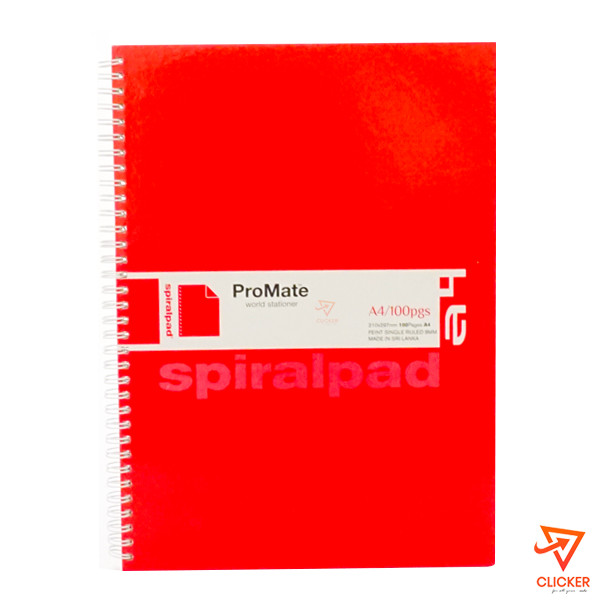 Clicker product 100 pages Promate A4 Spiral pad 210x297mm 1734