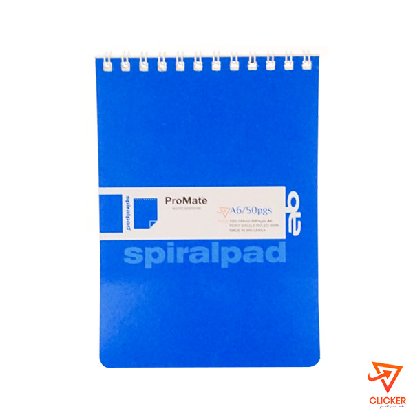 Clicker product 50 pages Promate A6 spiral pad 105x148mm 1732