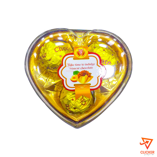 Clicker product 3 Pieces VISACAR Heart Chocolate 1884
