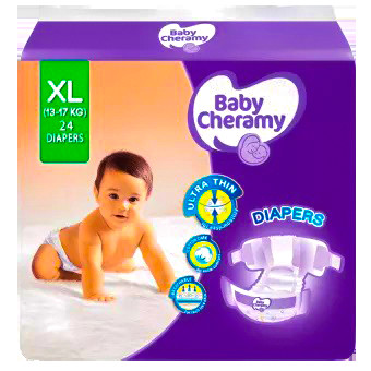Clicker product 24 pcs BABY CHERAMY DIAPERS XL-13-17 kg 2375